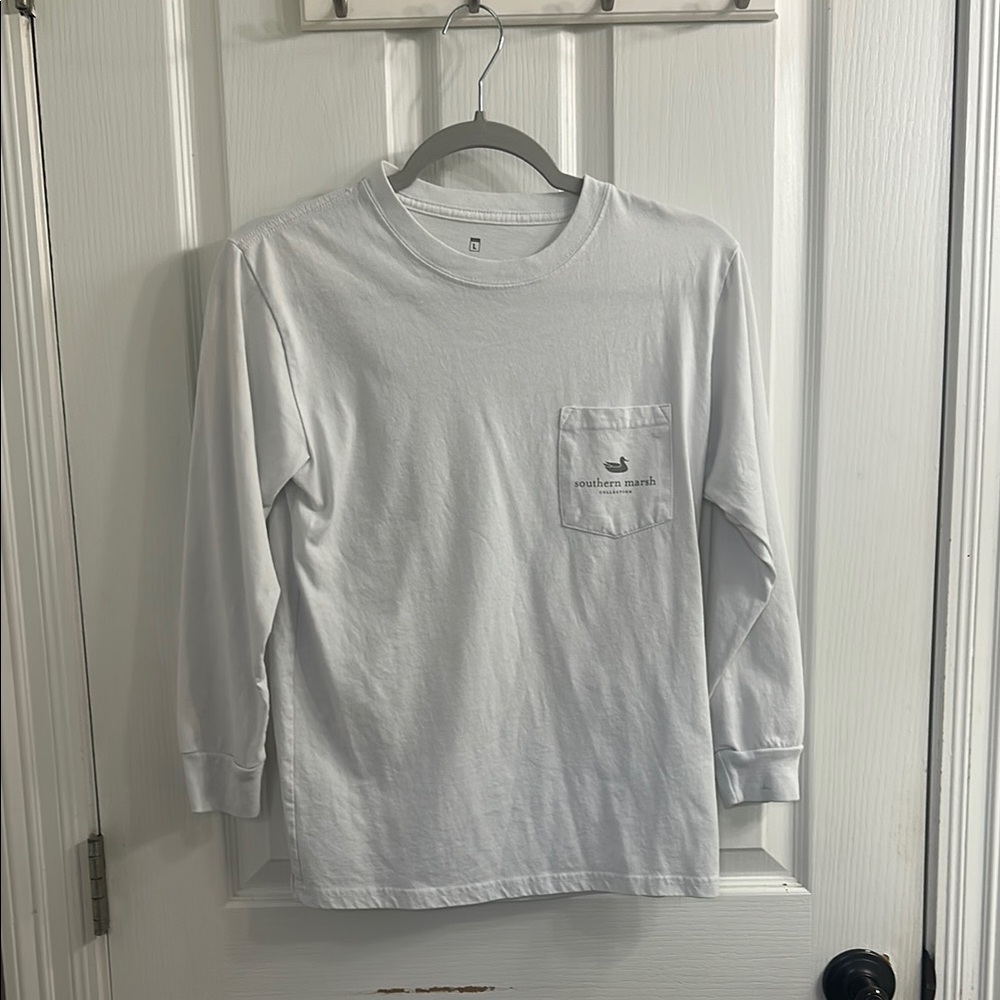 youth Southern Marsh White Long Sleeve Tee